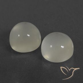 5.79克拉天然月长石，圆形的，透明