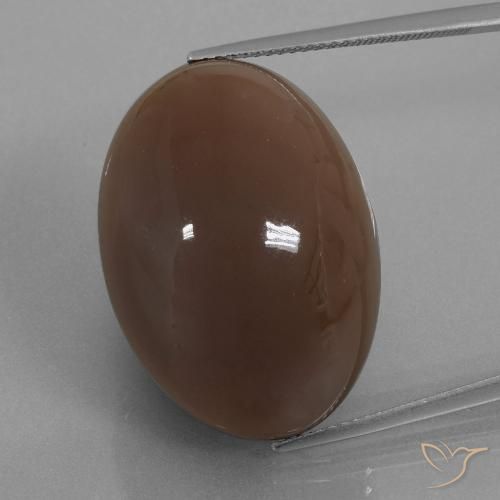 41.62克拉天然棕色月光石，椭圆形切割，26.9×19.5毫米，不透明
