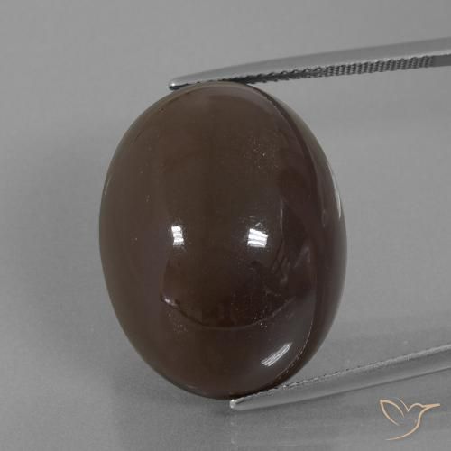 41.20ct 天然 中褐色 月长石, 椭圆形, 不透明