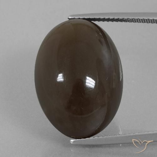 29.78ct 天然 棕褐色 月长石, 椭圆形, 不透明