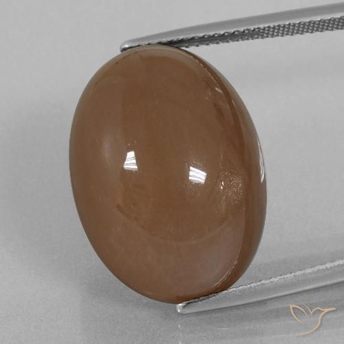 29.70ct 天然 暖棕 月长石, 椭圆形, 不透明