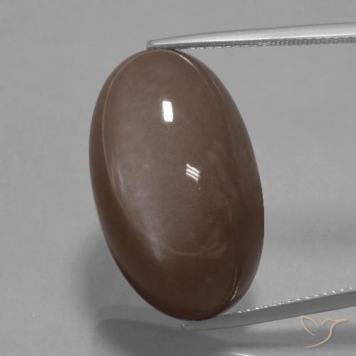 42.26ct 天然 中褐色 月长石, 椭圆形, 不透明