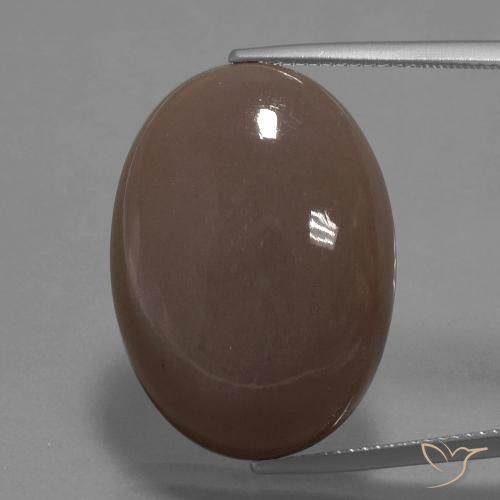 27.29ct 天然 中褐色 月长石, 椭圆形, 不透明
