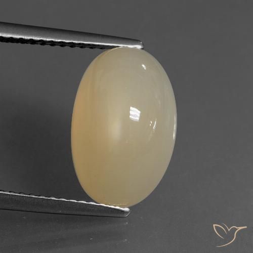 6.76ct 天然 淡棕色 月长石, 椭圆形, 半透明