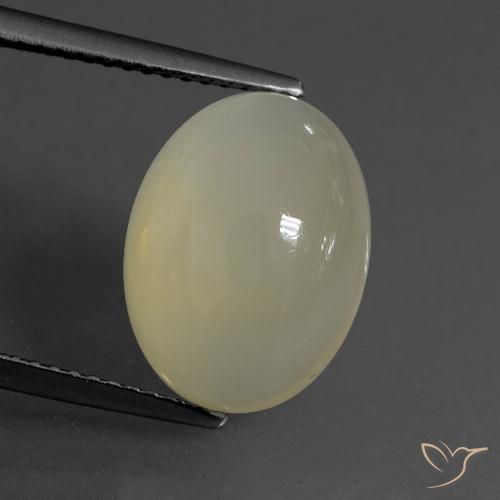 6.70ct 天然 浅暖棕 月长石, 椭圆形, 半透明