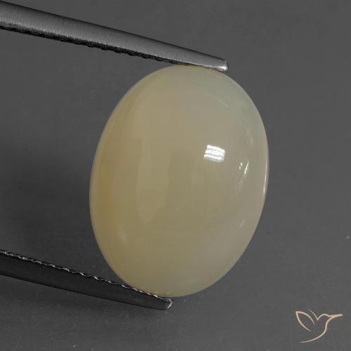 5.43ct 天然 浅棕色 月长石, 椭圆形, 半透明