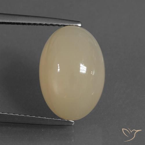 7.16ct 天然 淡黄色 月长石, 椭圆形, 半透明