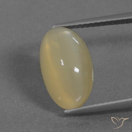 5.26ct 天然 土褐色 月长石, 椭圆形, 半透明