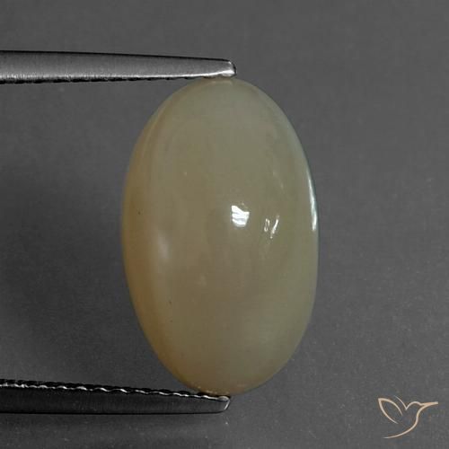 6.53ct 天然 淡棕色 月长石, 椭圆形, 半透明