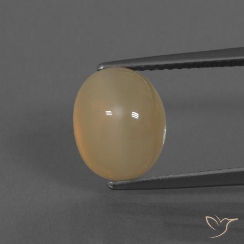 4.72ct 天然 中橙金 月长石, 椭圆形, 半透明