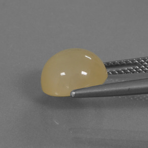 3.37克拉天然月长石，圆形切割，半透明