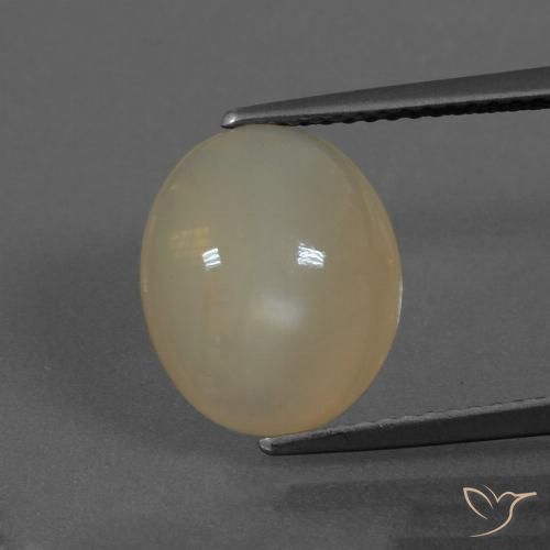 4.25ct 天然 淡棕色 月长石, 椭圆形, 半透明