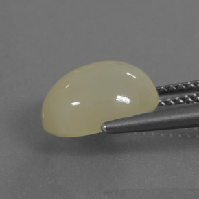 4.11克拉天然月长石，椭圆形切割，半透明