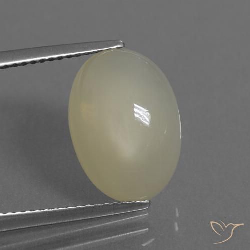 5.67ct 天然 淡黄色 月长石, 椭圆形, 半透明