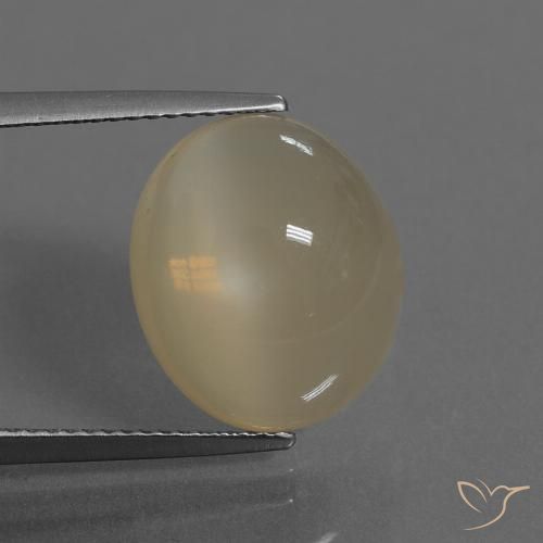7.46ct 天然 浅咖啡棕 月长石, 椭圆形, 半透明