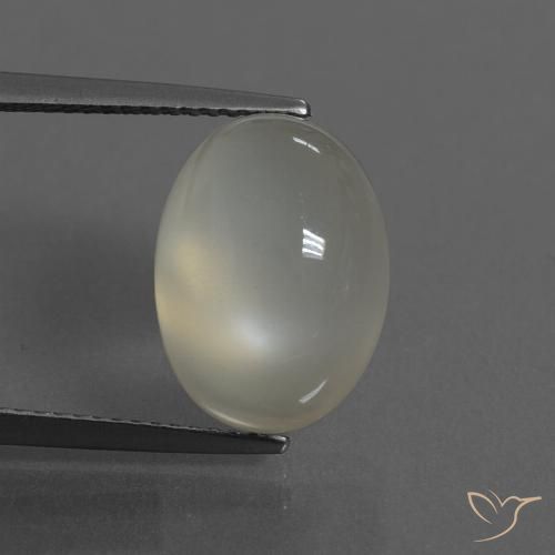 7.56ct 天然 淡黄色 月长石, 椭圆形, 半透明