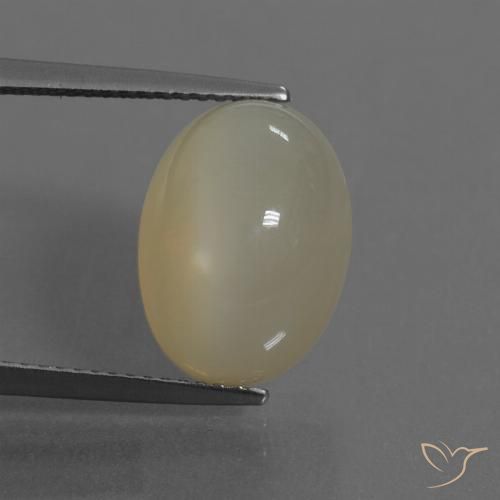 8.75ct 天然 浅咖啡棕 月长石, 椭圆形, 半透明