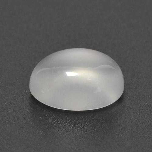 3.09克拉天然白色月光石，椭圆形切割，10.3×8.3毫米，半透明