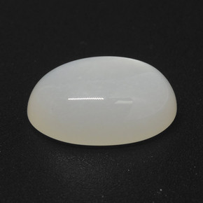 3.82克拉天然白色月光石，椭圆形切割，12×8.1毫米，半透明