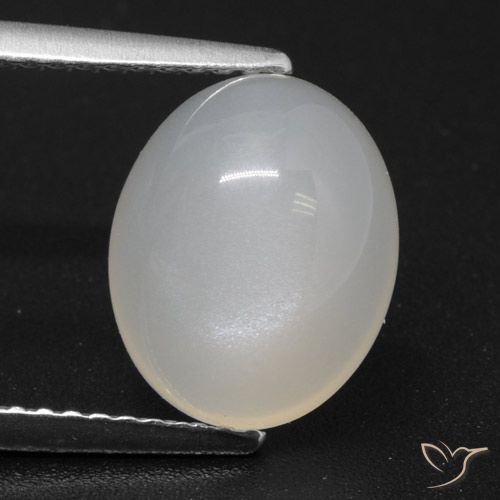3.76ct 天然 半透明白色 月长石, 椭圆形, 半透明