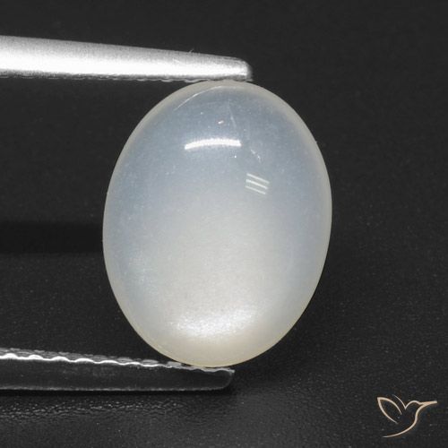2.31ct 天然 半透明白色 月长石, 椭圆形, 半透明