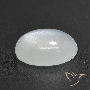 2.16克拉天然白色月光石，椭圆形切割，9.7×7.8毫米，半透明