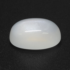 4.99克拉天然白色月光石，椭圆形切割，12.5×8.5毫米，半透明