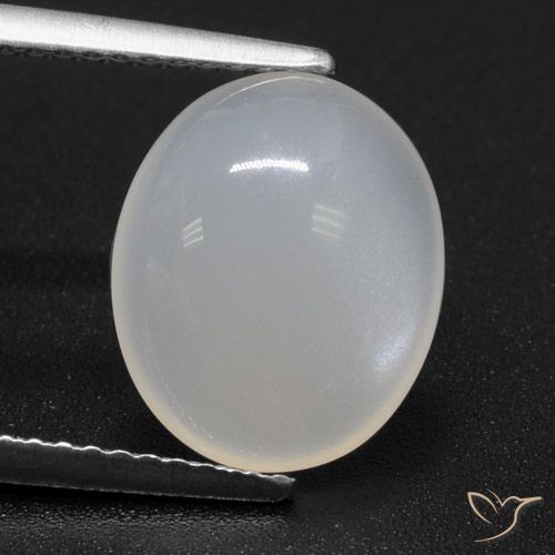 3.69ct 天然 半透明白色 月长石, 椭圆形, 半透明