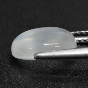 2.46克拉天然白色月光石，椭圆形切割，10.2×8毫米，半透明