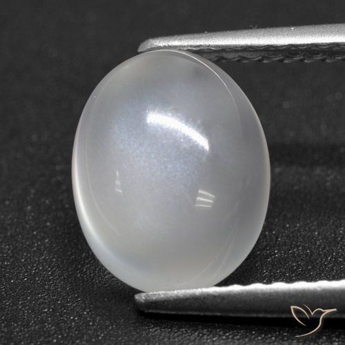 2.20ct 天然 半透明白色 月长石, 椭圆形, 半透明