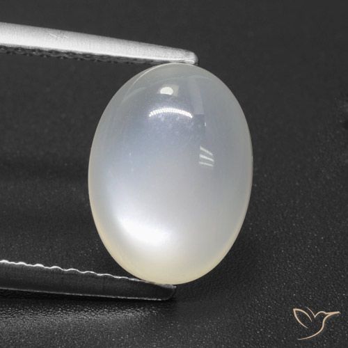 3.58ct 天然 半透明白色 月长石, 椭圆形, 半透明