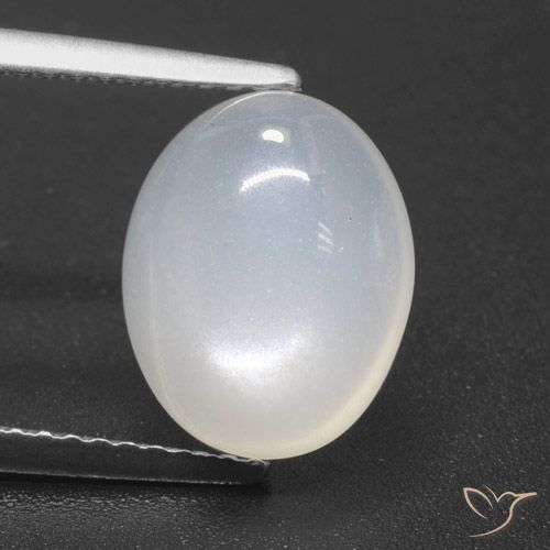 3.62ct 天然 半透明白色 月长石, 椭圆形, 半透明
