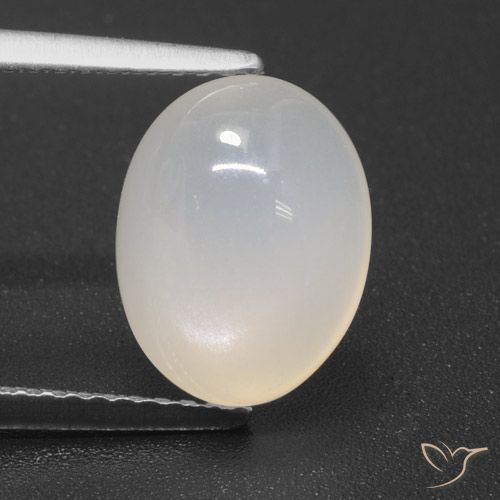 3.52ct 天然 珍珠白 月长石, 椭圆形, 半透明