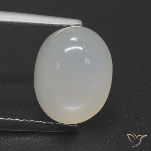 4.49ct 天然 米白色 月长石, 椭圆形, 半透明