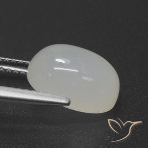 4.49克拉天然月长石，椭圆形，半透明