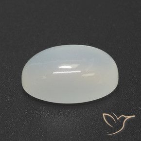 4.23克拉天然白色月光石，椭圆形切割，12.4×8.4毫米，半透明