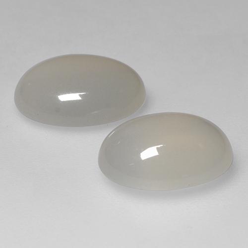 6.17天然白色月光石，椭圆形切割，11.1×9毫米，半透明