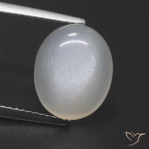 4.59ct 天然 乳白色 月长石, 椭圆形, 半透明
