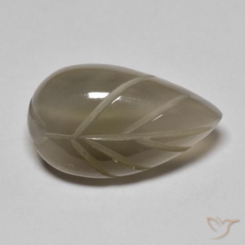 9.32ct 天然 灰棕色 月长石, 花式切割, 半透明