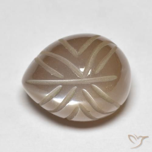 15.07ct 天然 中褐色 月长石, 花式切割, 半透明