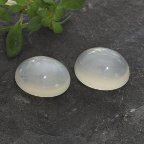 3.14天然白色月光石，椭圆形切割，8.2×6.1毫米，半透明