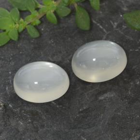 3.19天然白色月光石，椭圆形切割，8.2×6.1毫米，半透明