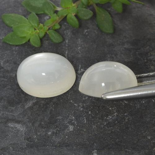 3.32天然白色月光石，椭圆形切割，8.1×6毫米，半透明