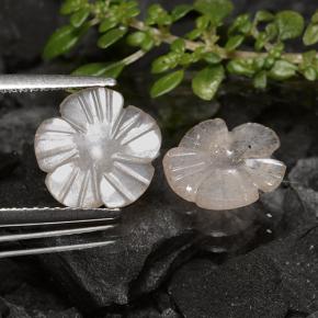 2.72天然棕色月光石，花形切工，10×9.9毫米，半透明