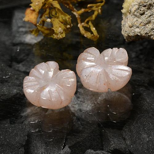 2.79天然棕色月光石，花形切工，8.2×8.1毫米，半透明