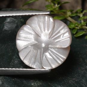 6.52克拉天然月光石，花形切工，半透明