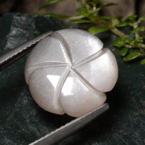 6.52克拉天然月光石，花形切工，半透明