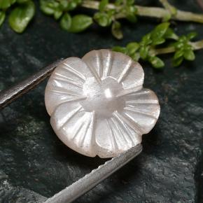3.60克拉天然粉色月光石，花形切工，11.4×11.3毫米，半透明