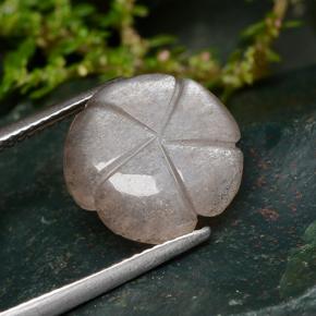 5.94克拉天然橙色月光石，花形切工，13.2×13.1毫米，半透明