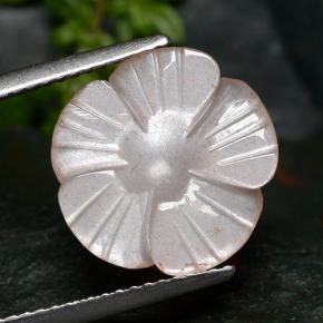 3.55克拉天然粉色月光石，花形切工，13.3×13.1毫米，半透明